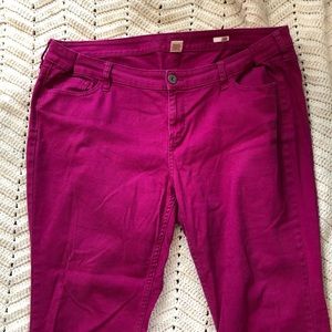 Magenta Pink Super Skinny Jeans Fall Fashion